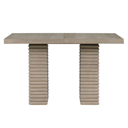 Lily - 60 - 78" Counter Table With 18" Leaf - Gray - Hornell Furniture Outlet