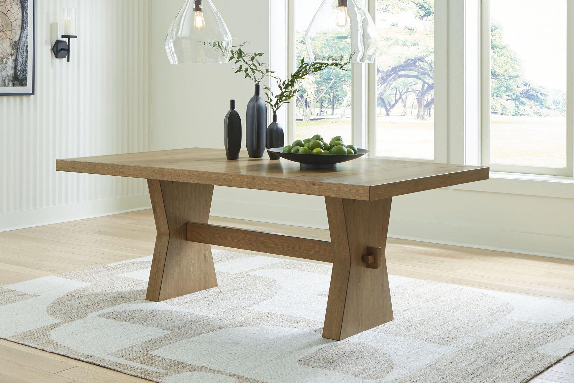 Galliden - Light Brown - Rectangular Dining Room Table - Hornell Furniture Outlet