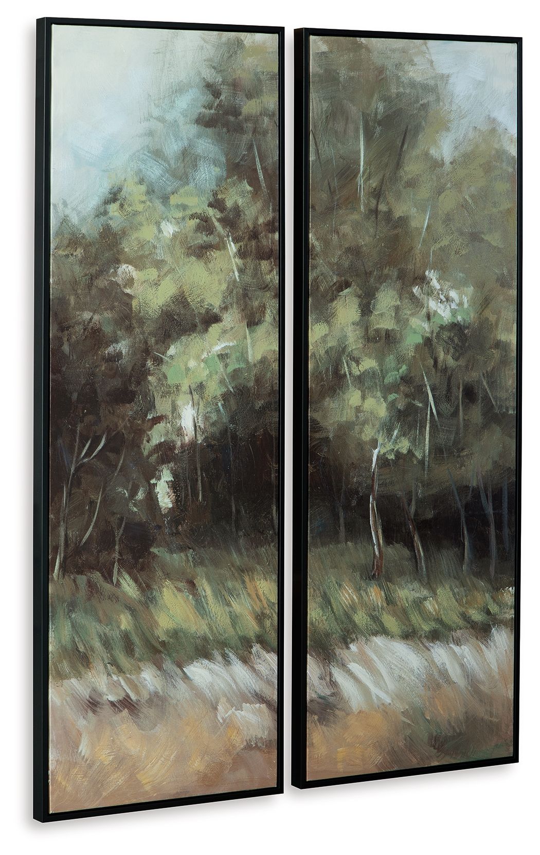 Dansot - Green / Brown - Wall Art Set (Set of 2) - Hornell Furniture Outlet
