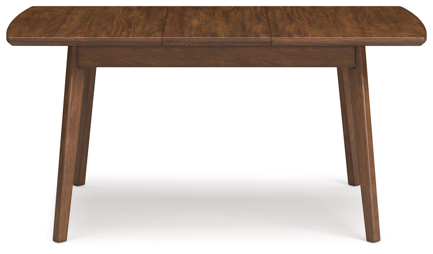 Lyncott - Brown - Rectangular Dining Room Butterfly Extension Table - Hornell Furniture Outlet