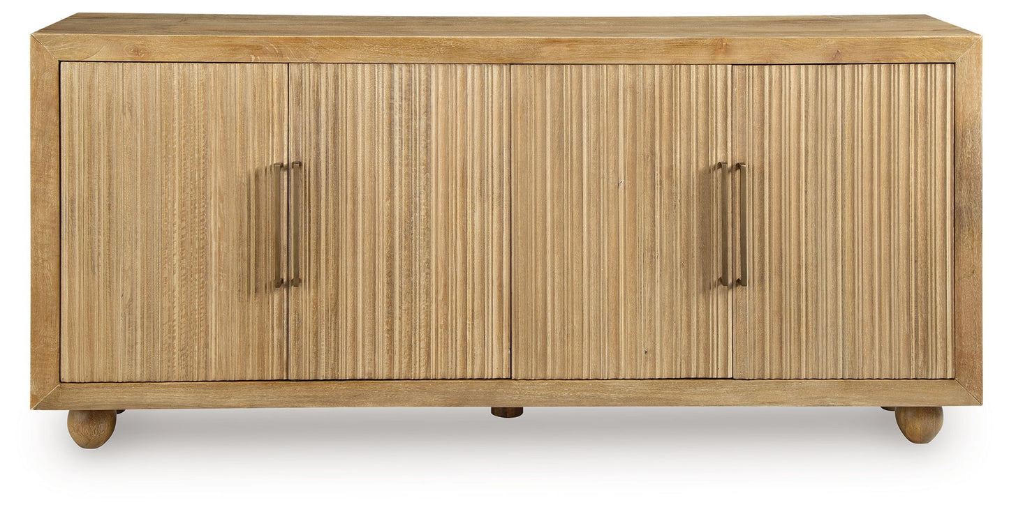 Niam - Light Antique Beige - Accent Cabinet - Hornell Furniture Outlet