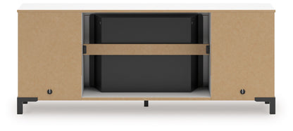 Brollevi - White - TV Stand With Fireplace - Hornell Furniture Outlet