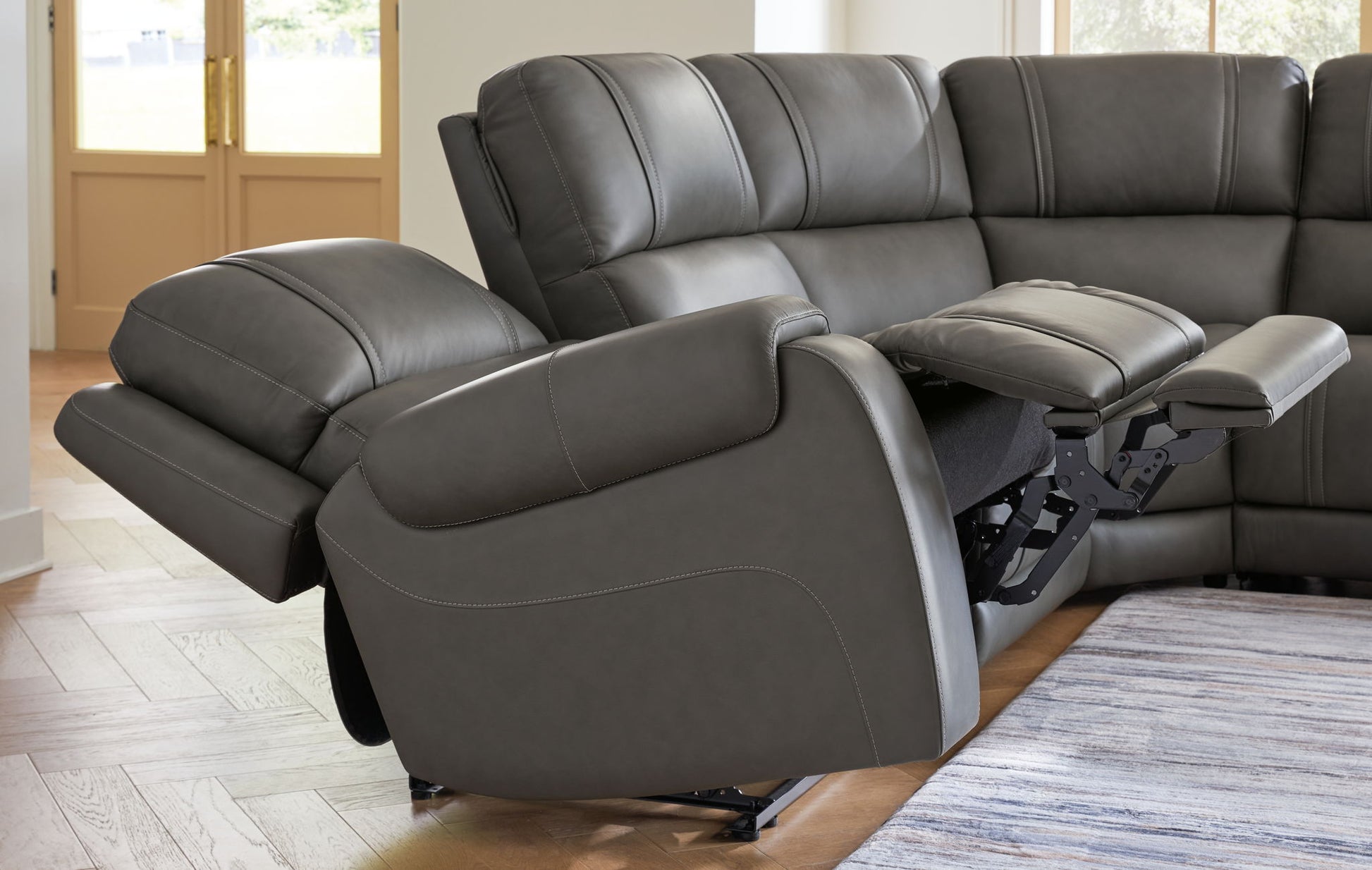 5Z - Pittson - Power Reclining Sectional - Hornell Furniture Outlet