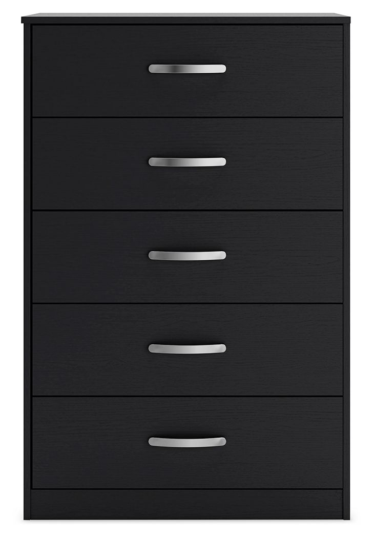 Finch - Black - Five Drawer Chest - 46" Height - Hornell Furniture Outlet