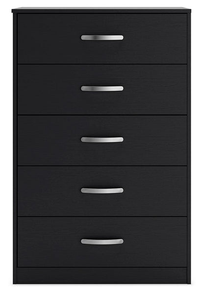 Finch - Black - Five Drawer Chest - 46" Height - Hornell Furniture Outlet