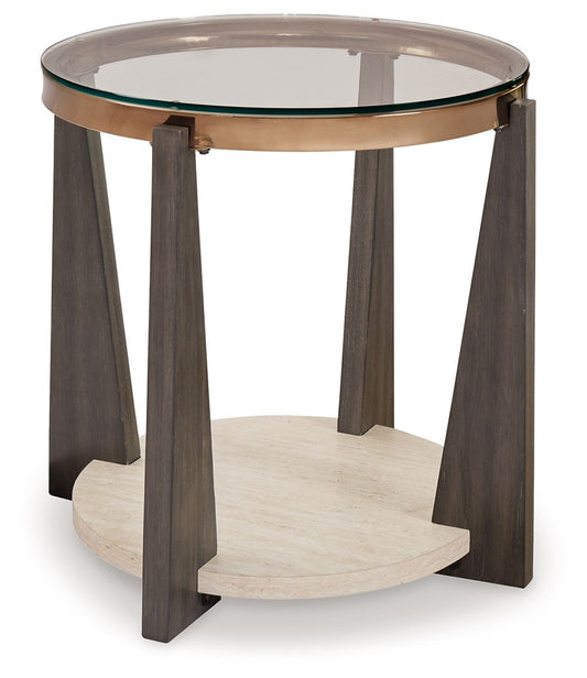 Frazwa - Multi - Round End Table - Hornell Furniture Outlet