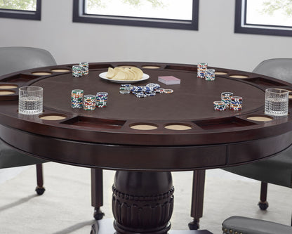 Tournament - Dining and Game Table - Dark Brown - Hornell Furniture Outlet