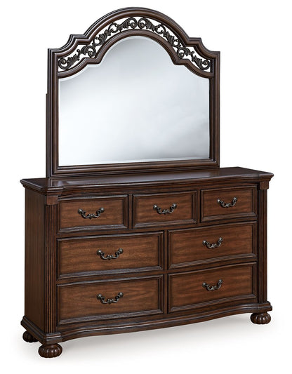 Lavinton - Brown - Dresser And Mirror - Hornell Furniture Outlet