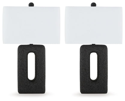 Wimmings - Black - Poly Table Lamp (Set of 2) - Hornell Furniture Outlet
