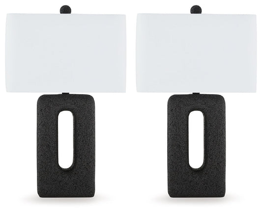Wimmings - Black - Poly Table Lamp (Set of 2) - Hornell Furniture Outlet