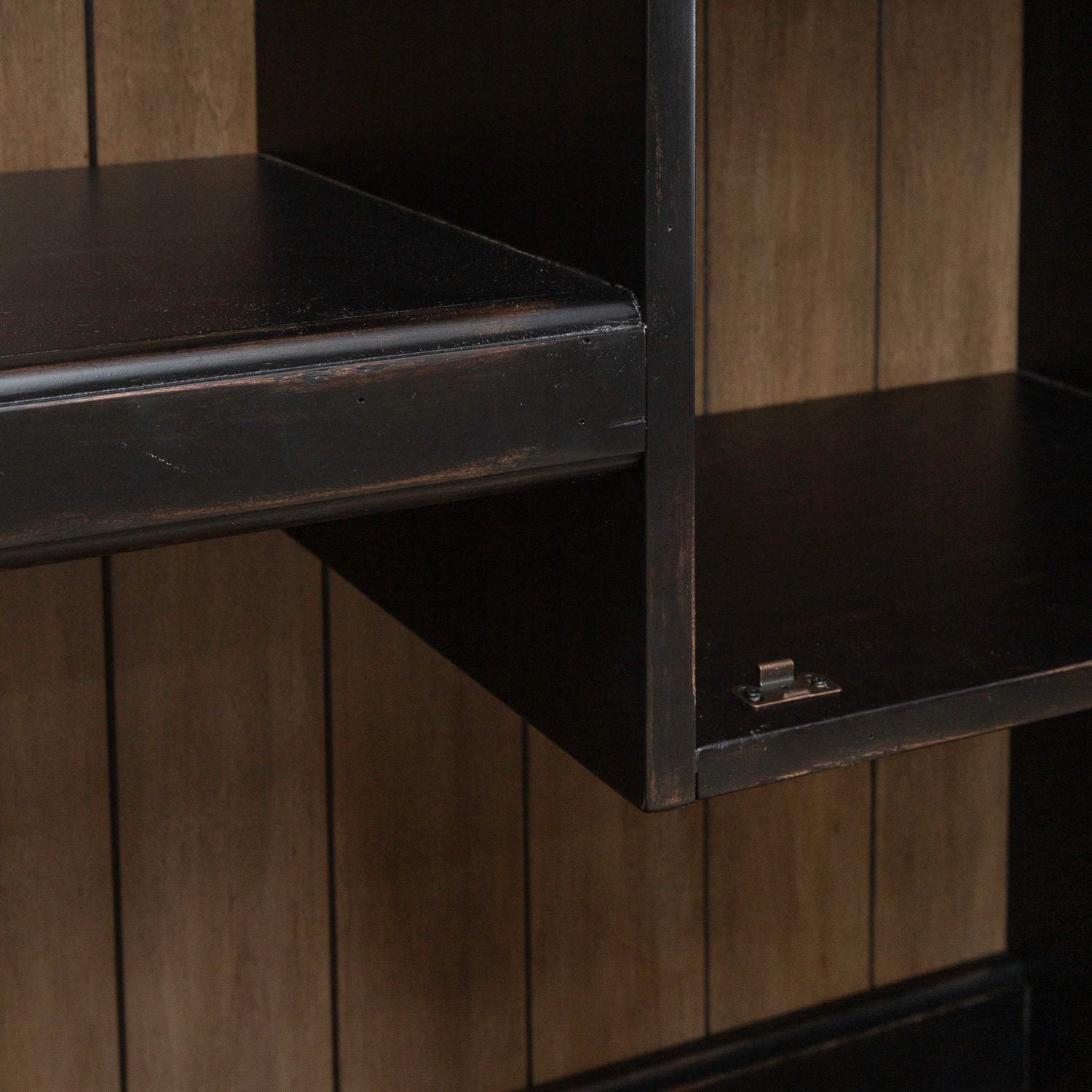 Meritage - Credenza & Hutch - Black - Hornell Furniture Outlet