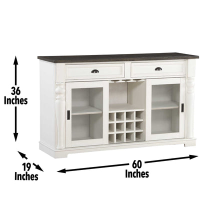 Joanna - Server - Two Tone - Hornell Furniture Outlet