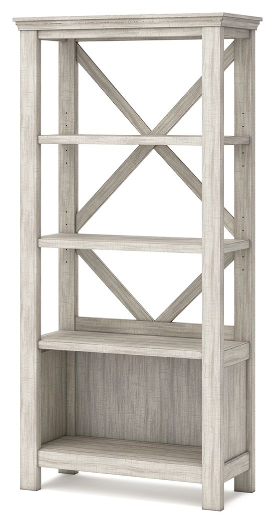 Carynhurst - Whitewash - Large Bookcase - Hornell Furniture Outlet