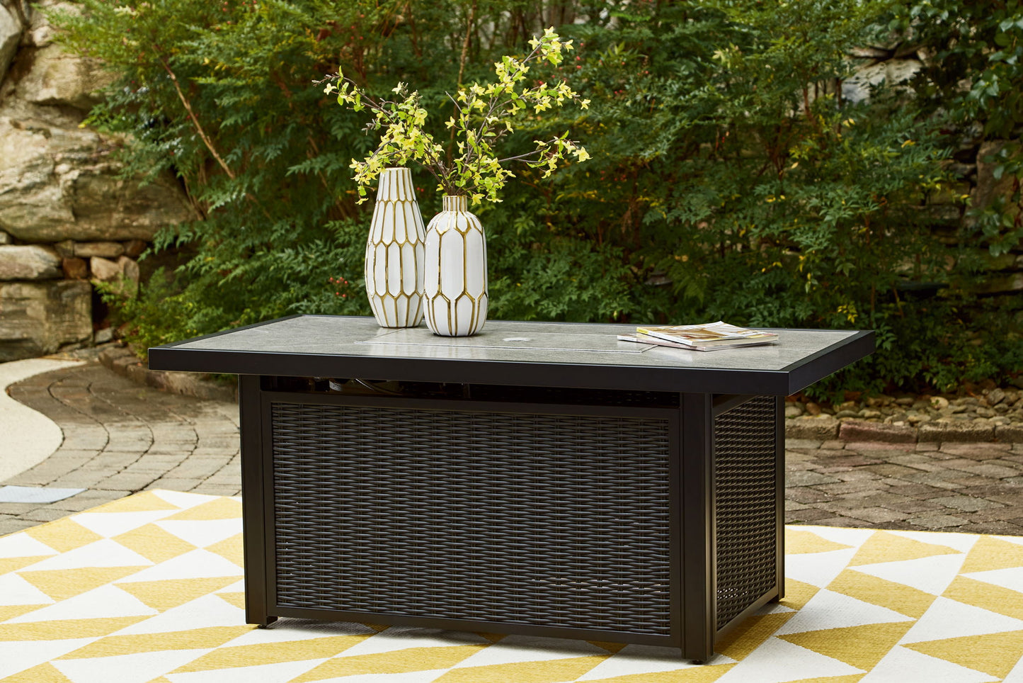 Beachcroft - Rectangular Fire Pit Table - Hornell Furniture Outlet
