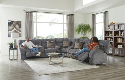 Ashland - Reclining Sectional With 4 Lay Flat Reclining Seats - Hornell Furniture Outlet