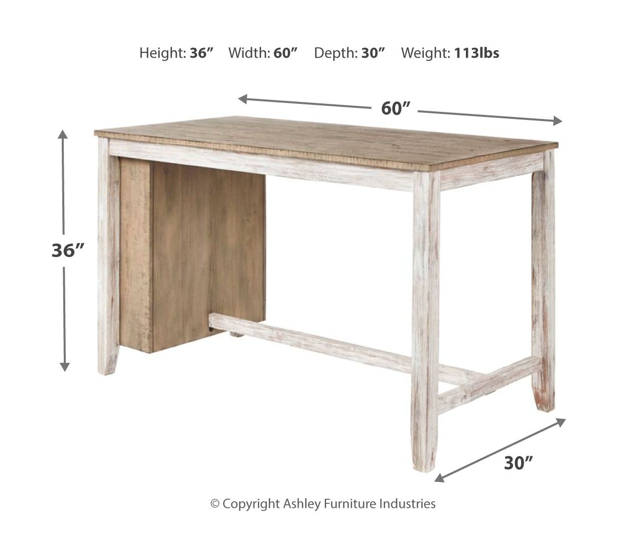 Skempton - Rectangular Counter Table With Storage Set - Hornell Furniture Outlet