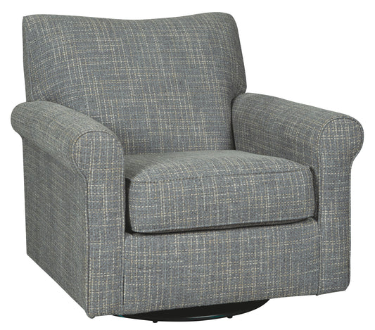 Renley - Ash - Swivel Glider Accent Chair - Hornell Furniture Outlet