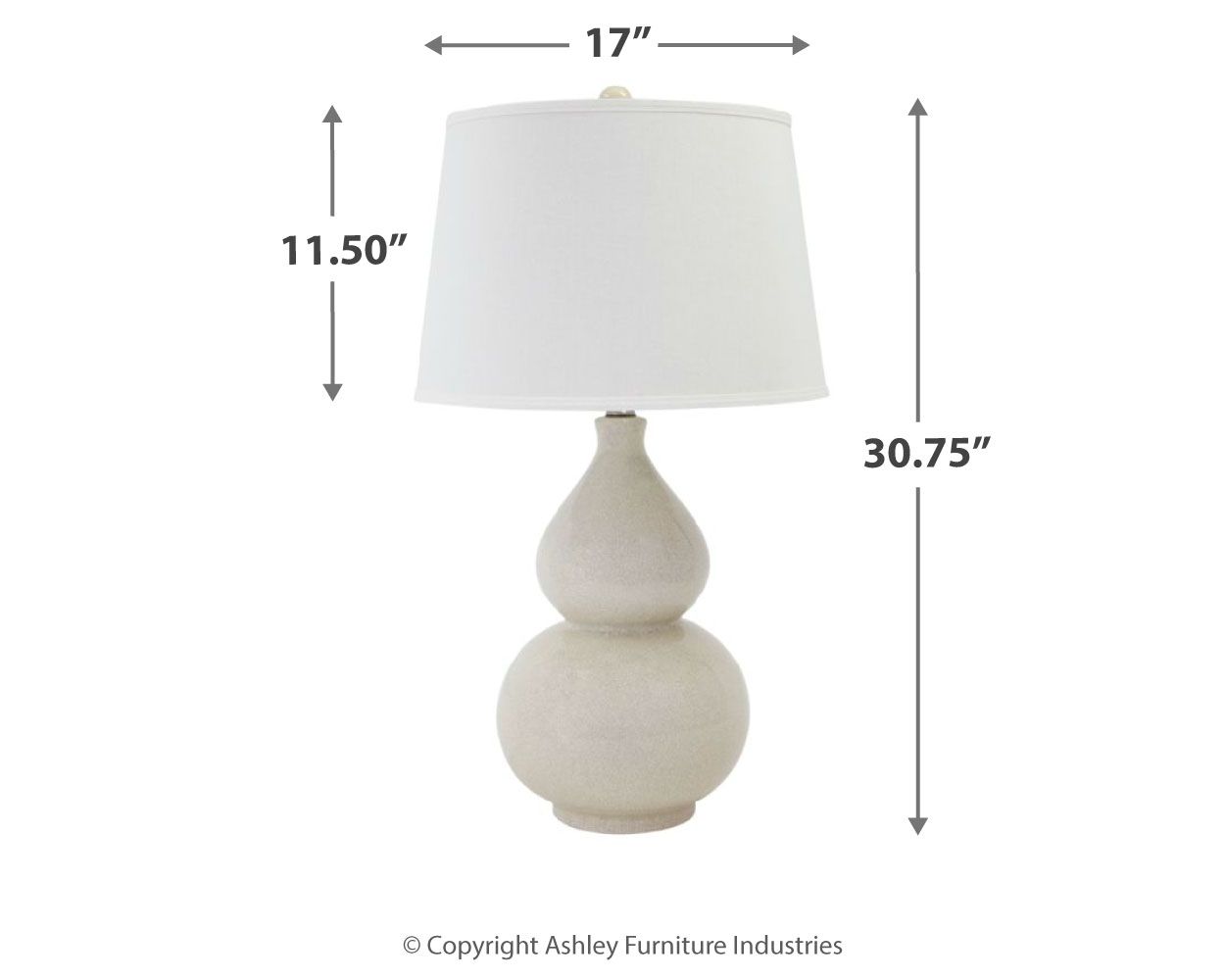 Saffi - Cream - Ceramic Table Lamp - Hornell Furniture Outlet