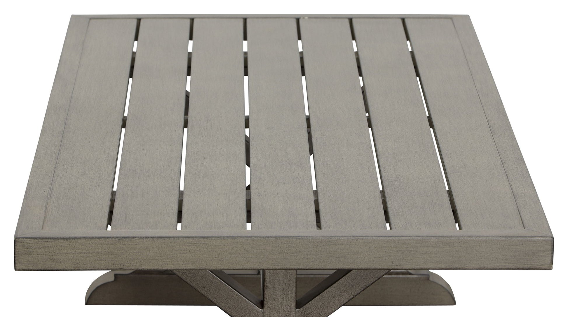 Jones - Outdoor Aluminum Coffee Table - Brown - Hornell Furniture Outlet