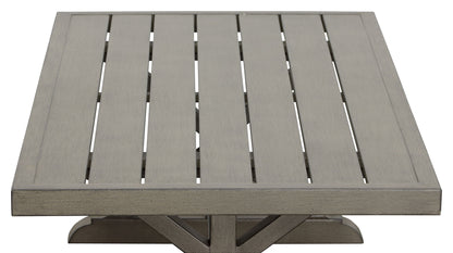 Jones - Outdoor Aluminum Coffee Table - Brown - Hornell Furniture Outlet