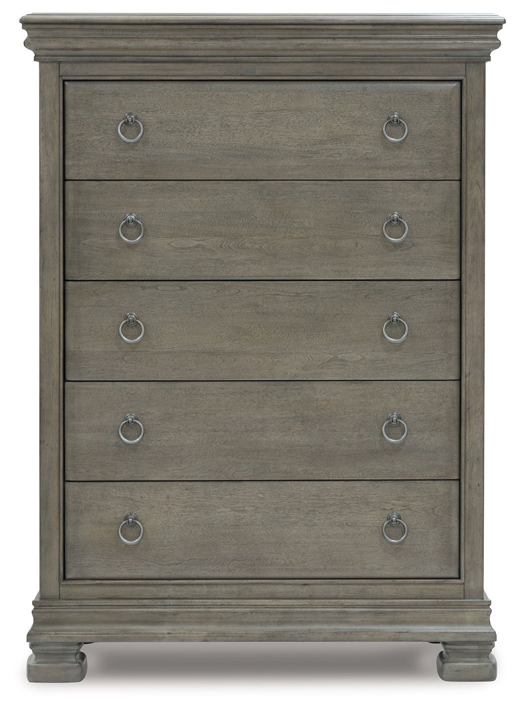 Lexorne - Gray - Five Drawer Chest - Hornell Furniture Outlet
