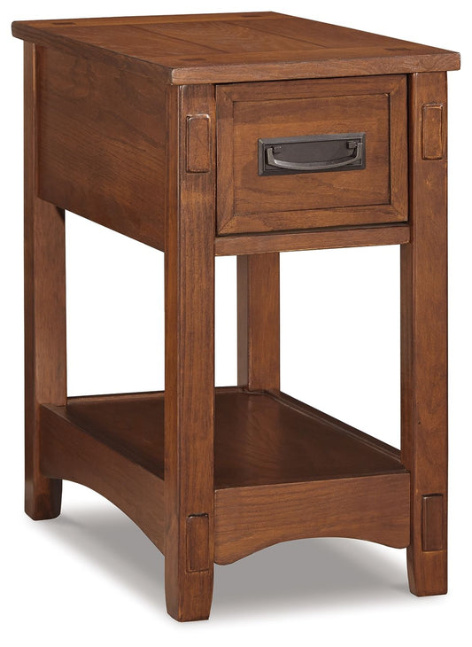 Breegin - Brown - Chair Side End Table - 1 Drawer - Hornell Furniture Outlet