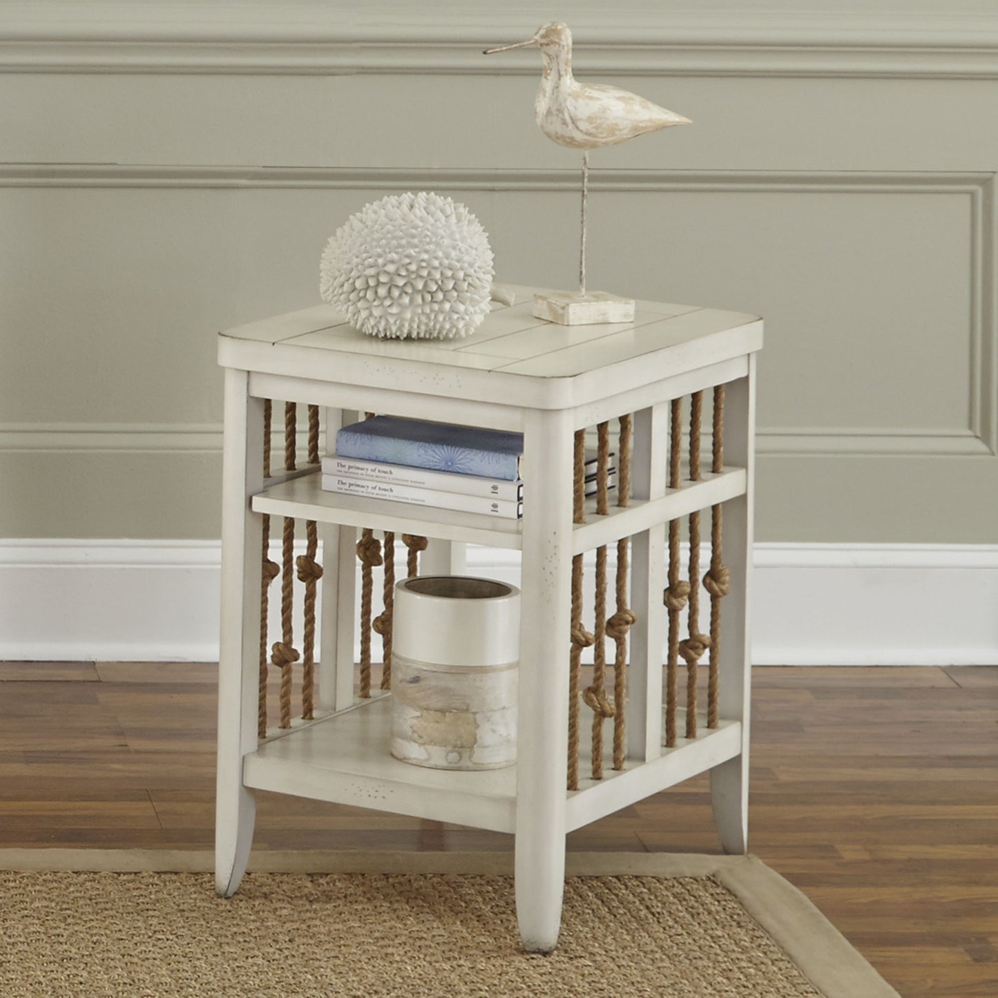 Dockside - Chair Side Table - White - Hornell Furniture Outlet