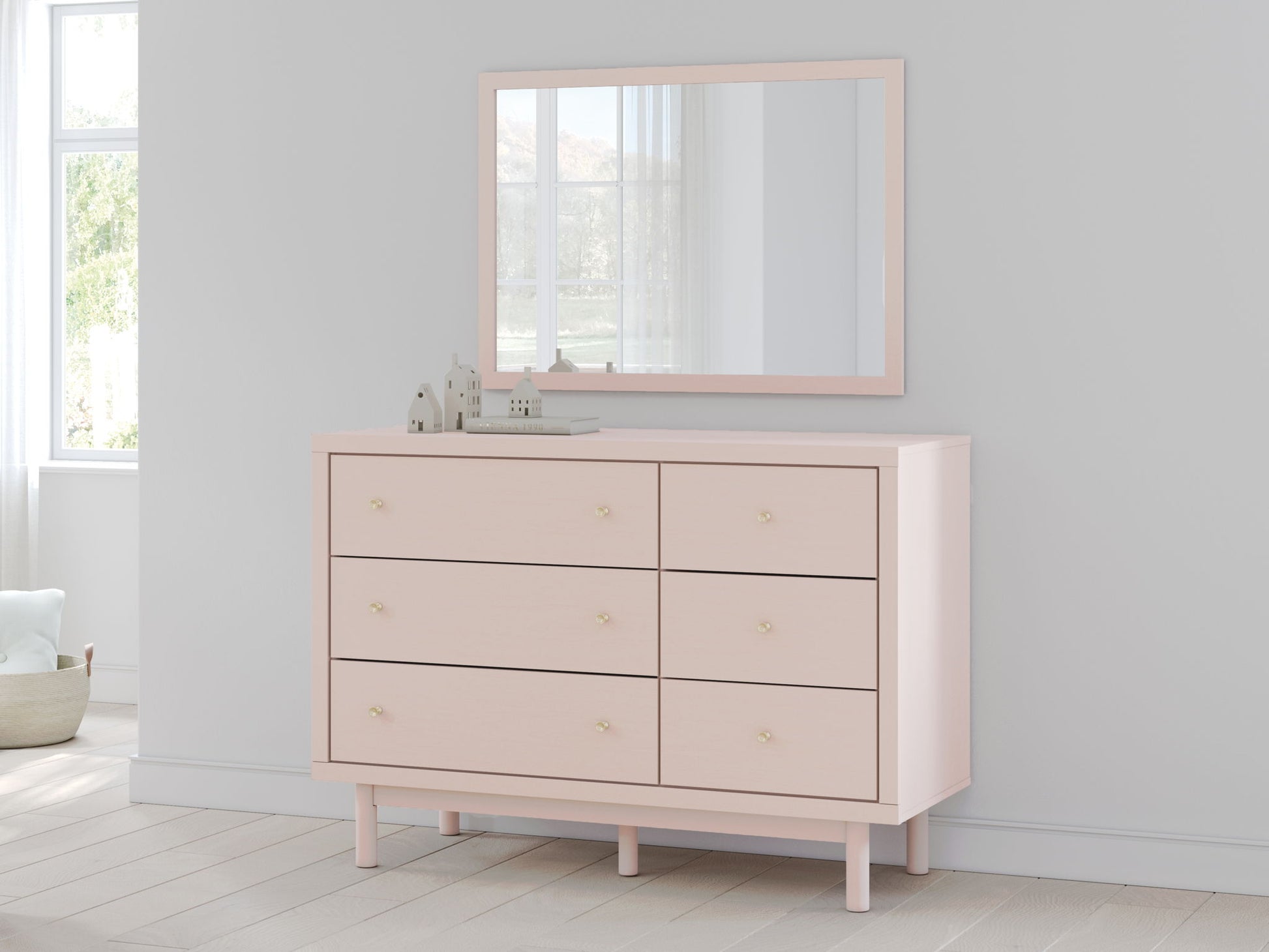 Wistenpine - Blush - Dresser And Mirror - Hornell Furniture Outlet