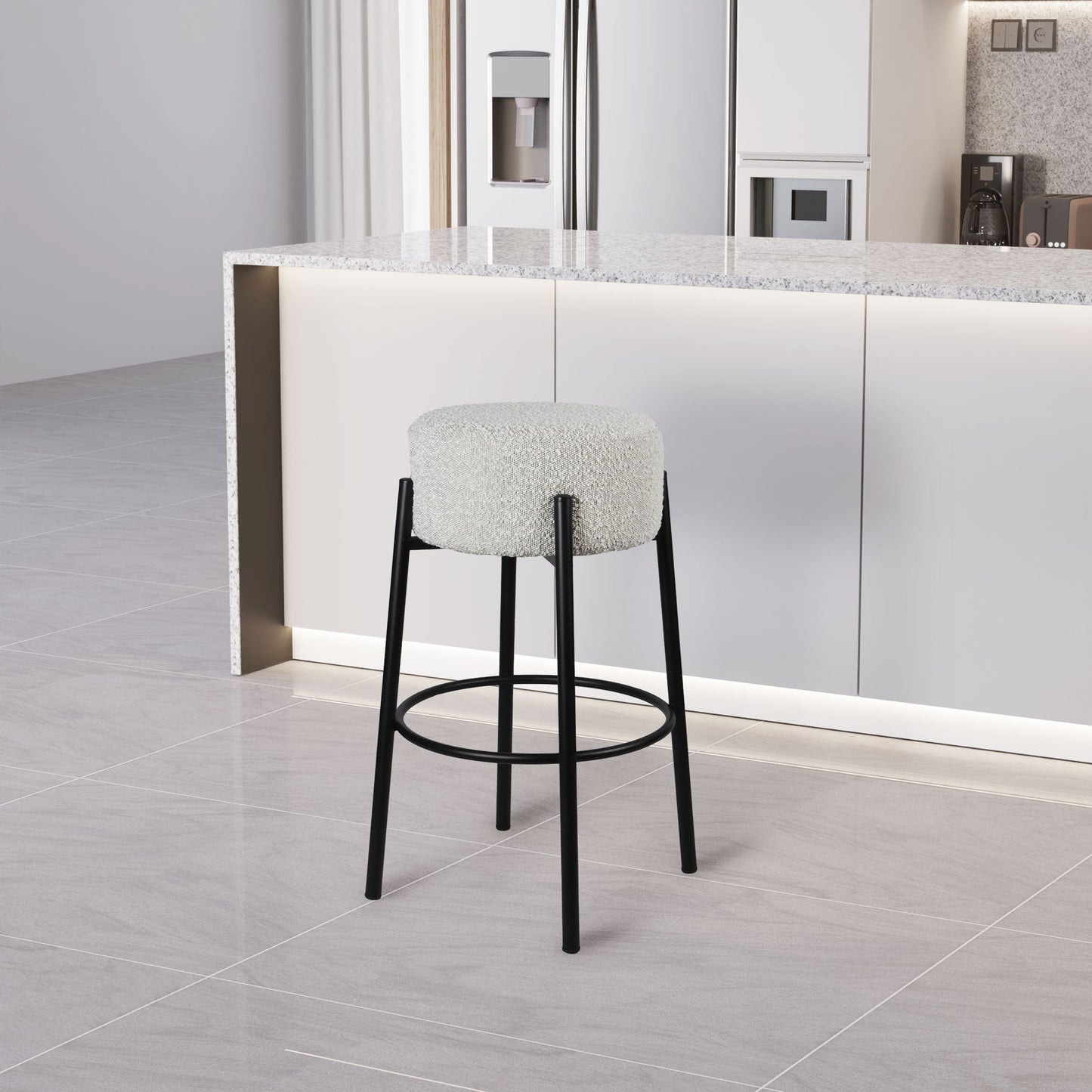 Cole - Counter Stool - Black / White - Hornell Furniture Outlet