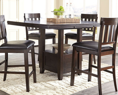 Haddigan - Dark Brown - Rectangular Dining Room Counter Extension Table - Hornell Furniture Outlet