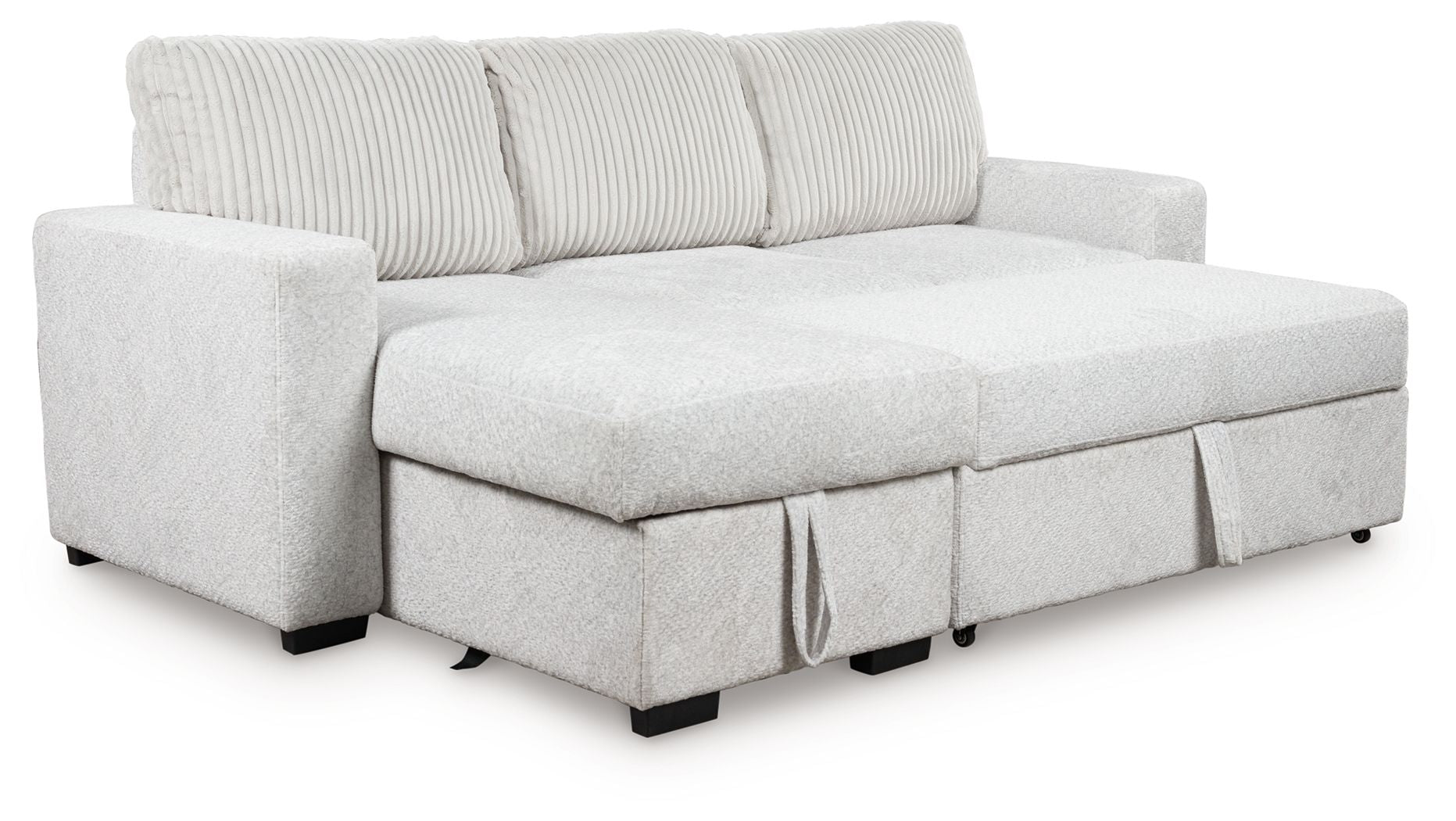 Wohlen - Alloy - 2 - Piece Sectional With Pop Up Sleeper And LAF Corner Chaise - Hornell Furniture Outlet