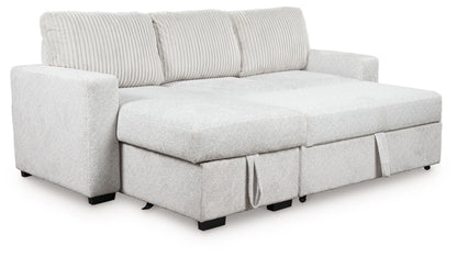 Wohlen - Alloy - 2 - Piece Sectional With Pop Up Sleeper And LAF Corner Chaise - Hornell Furniture Outlet