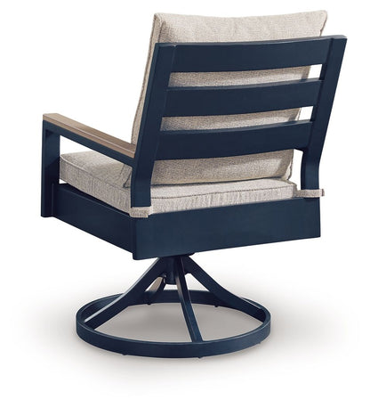 East Beach - Swivel Chair With Cushion (Set of 2) - Blue - Hornell Furniture Outlet