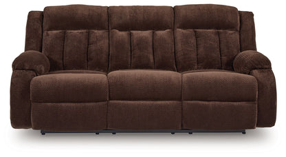 Free Wake - Chocolate - Reclining Power Sofa With Drop Down Table - Hornell Furniture Outlet