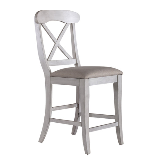 Ocean Isle - Upholstered X Back Counter Chair - Hornell Furniture Outlet