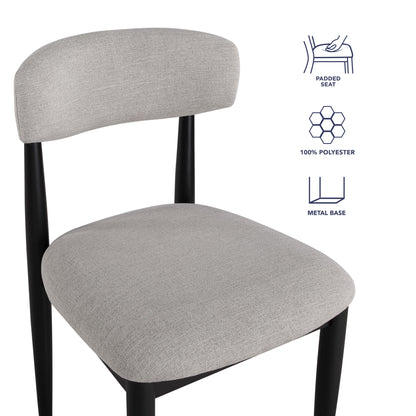 Magnolia - Upholstered Side Chair (Set of 2) - Black / Gray - Hornell Furniture Outlet