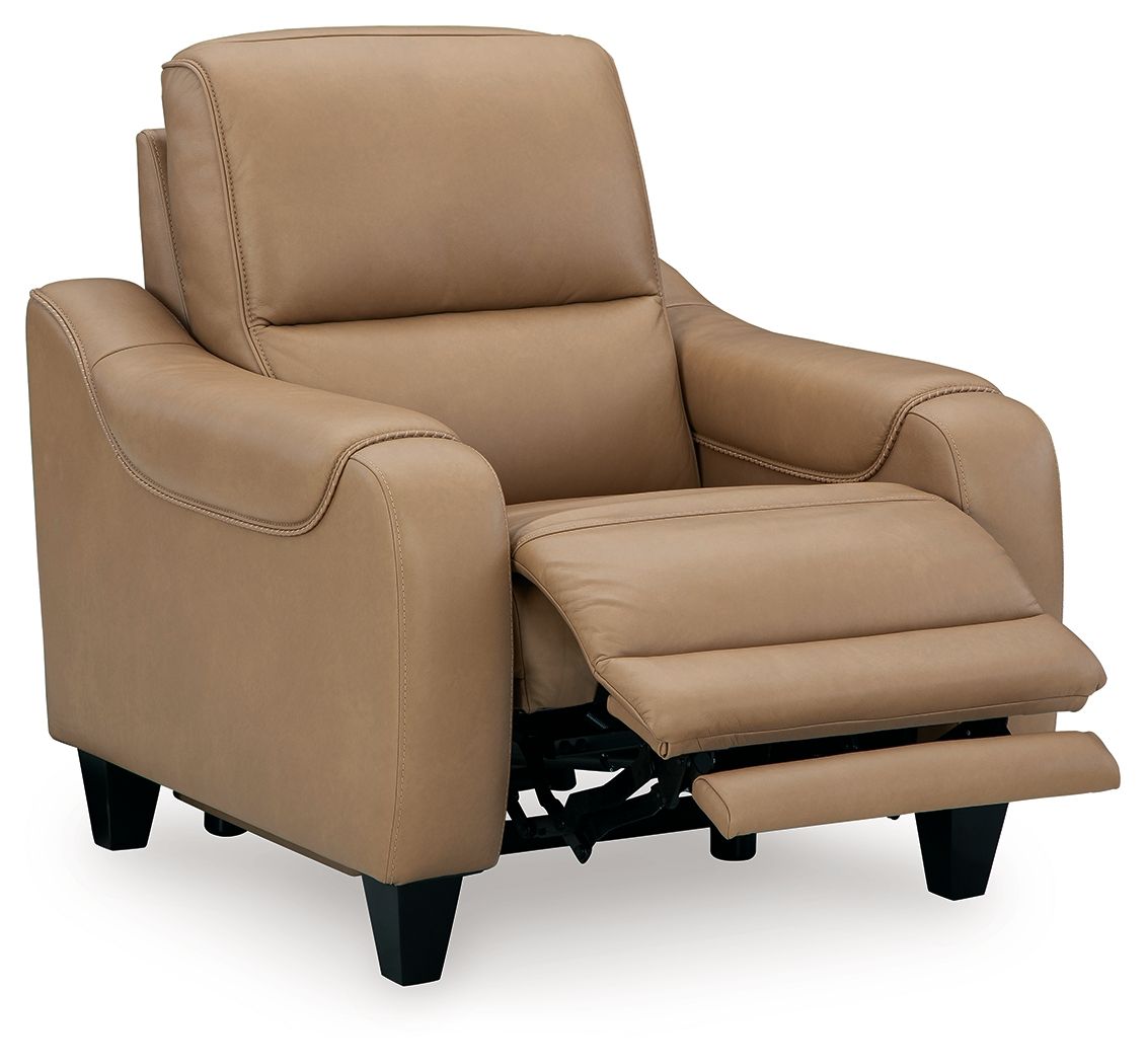 Mosswell - Power Recliner With Adj Headrest - Toffee - Hornell Furniture Outlet