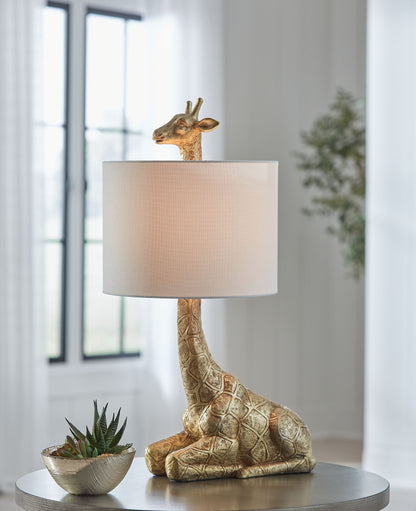 Ferrison - Gold Finish - Poly Table Lamp - Hornell Furniture Outlet