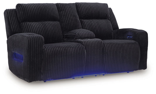 Forest Lake - Power Reclining Loveseat With Console / Adj Headrest - Hornell Furniture Outlet