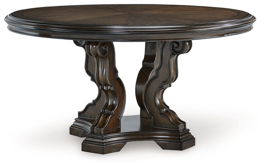 Maylee - Dark Brown - Dining Table - Hornell Furniture Outlet
