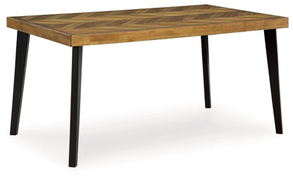 Blondon - Brown / Black - Rectangular Drm Table Set (Set of 7) - Hornell Furniture Outlet