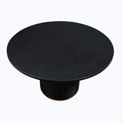 Magnolia - Round Table - Black / Gold - Hornell Furniture Outlet