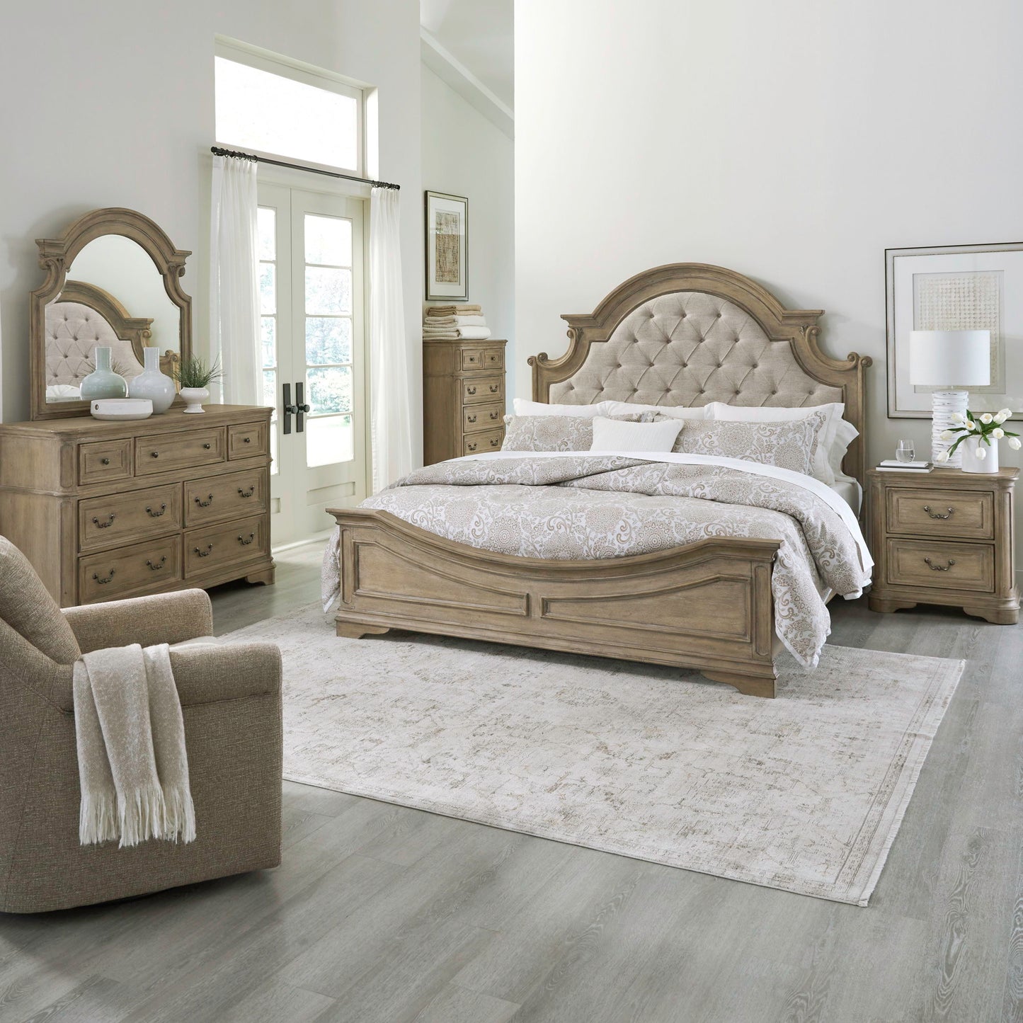 Magnolia Manor - Upholstered Bedroom Set - Hornell Furniture Outlet