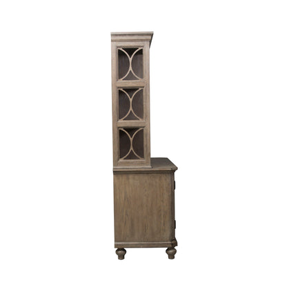 Simply Elegant - Credenza Hutch - Light Brown - Hornell Furniture Outlet