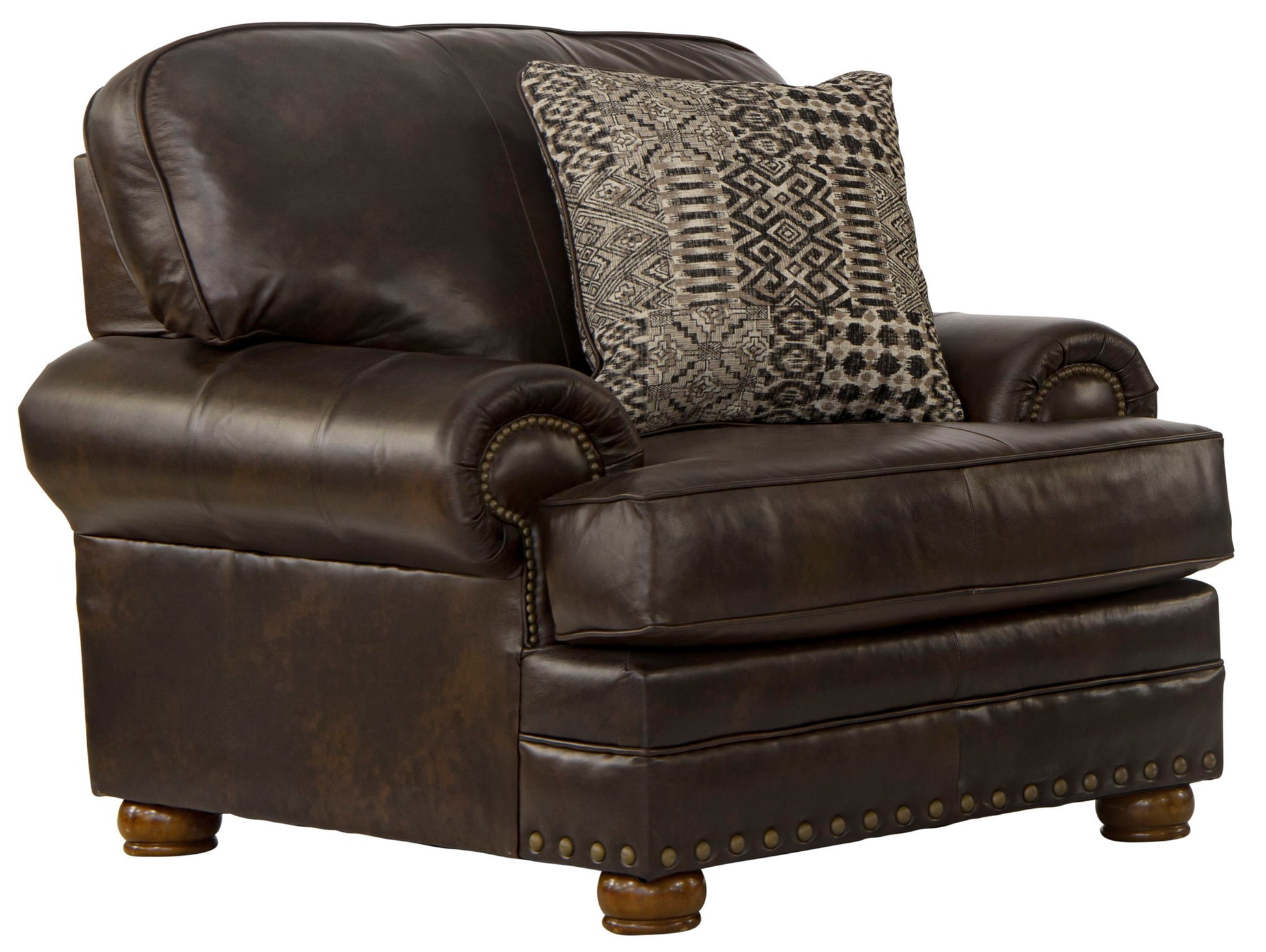 Roberto - Leather Chair - Cocoa - Hornell Furniture Outlet
