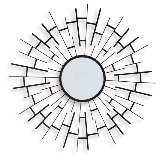 Garrenworth - Black - Accent Mirror - Hornell Furniture Outlet