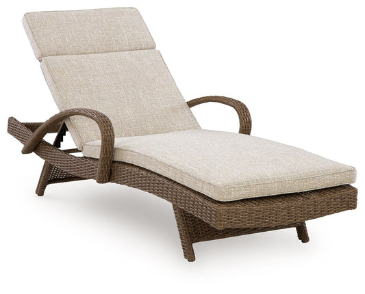 Laguna Heights - Chaise Lounge With Cushion - Beige - Hornell Furniture Outlet