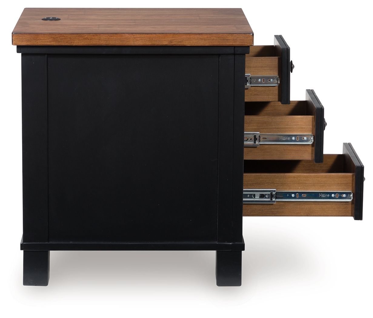 Wildenauer - Brown / Black - Chair Side End Table - Hornell Furniture Outlet