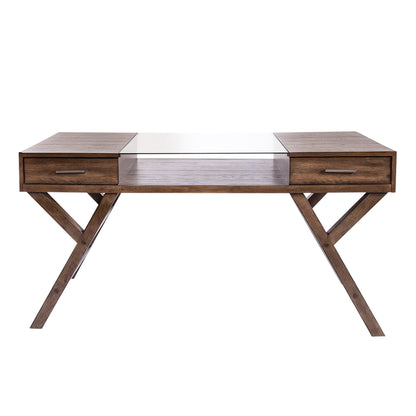 Lennox - Writing Desk - Dark Brown - Hornell Furniture Outlet