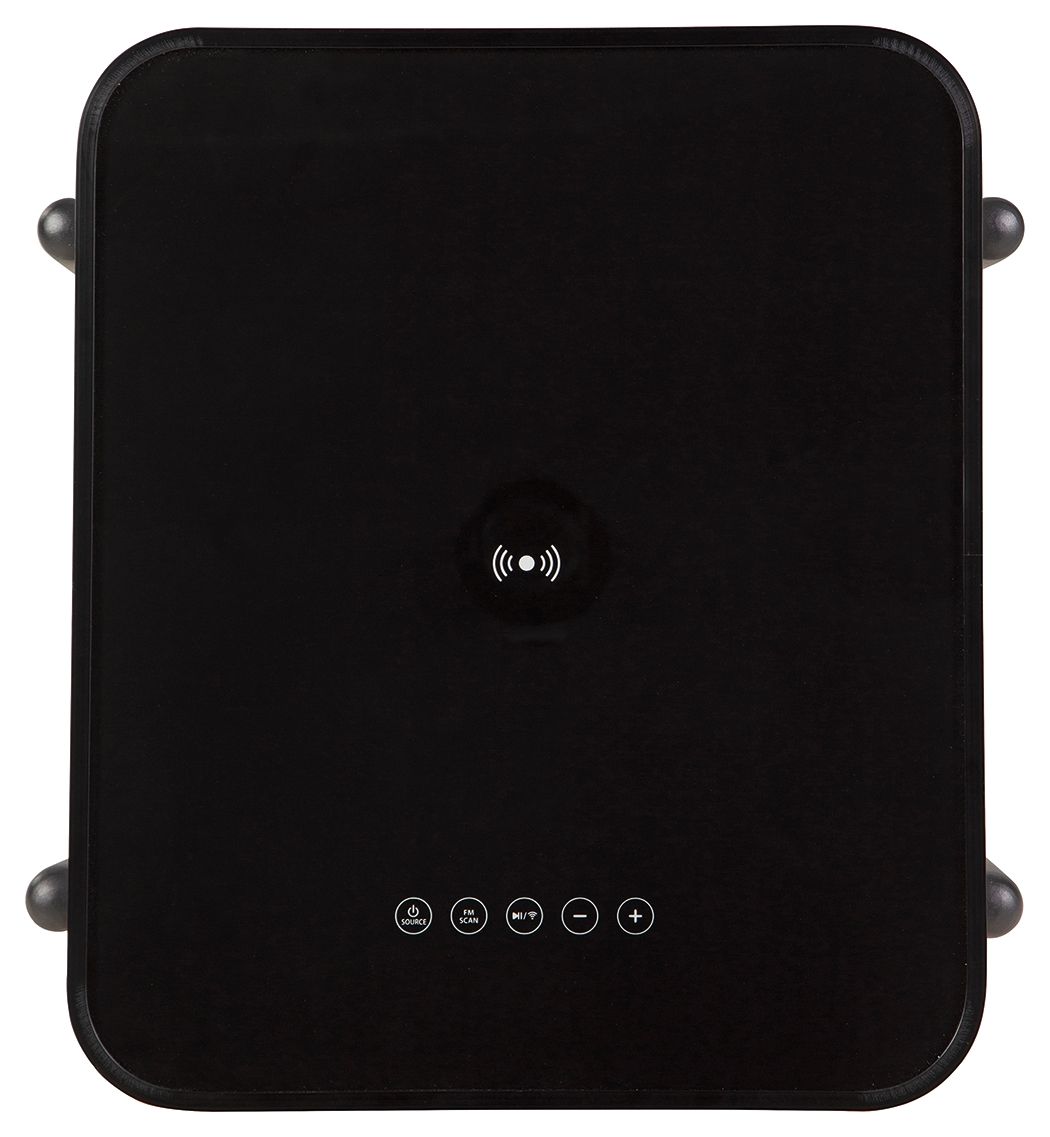 Jorvalee - Gray / Black - Accent Table with Speaker - Hornell Furniture Outlet